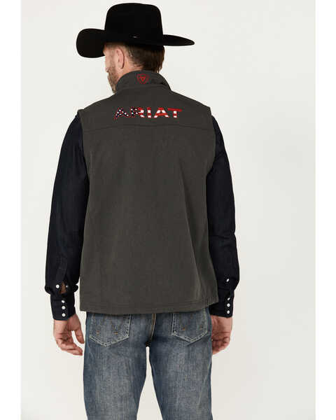 Ariat Men's Logo 2.0 Softshell Vest, Charcoal, hi-res