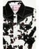 Image #2 - Cowgirl Hardware Infant Girls' Moody Cow Print Long Sleeve Snap Onesie, Black, hi-res