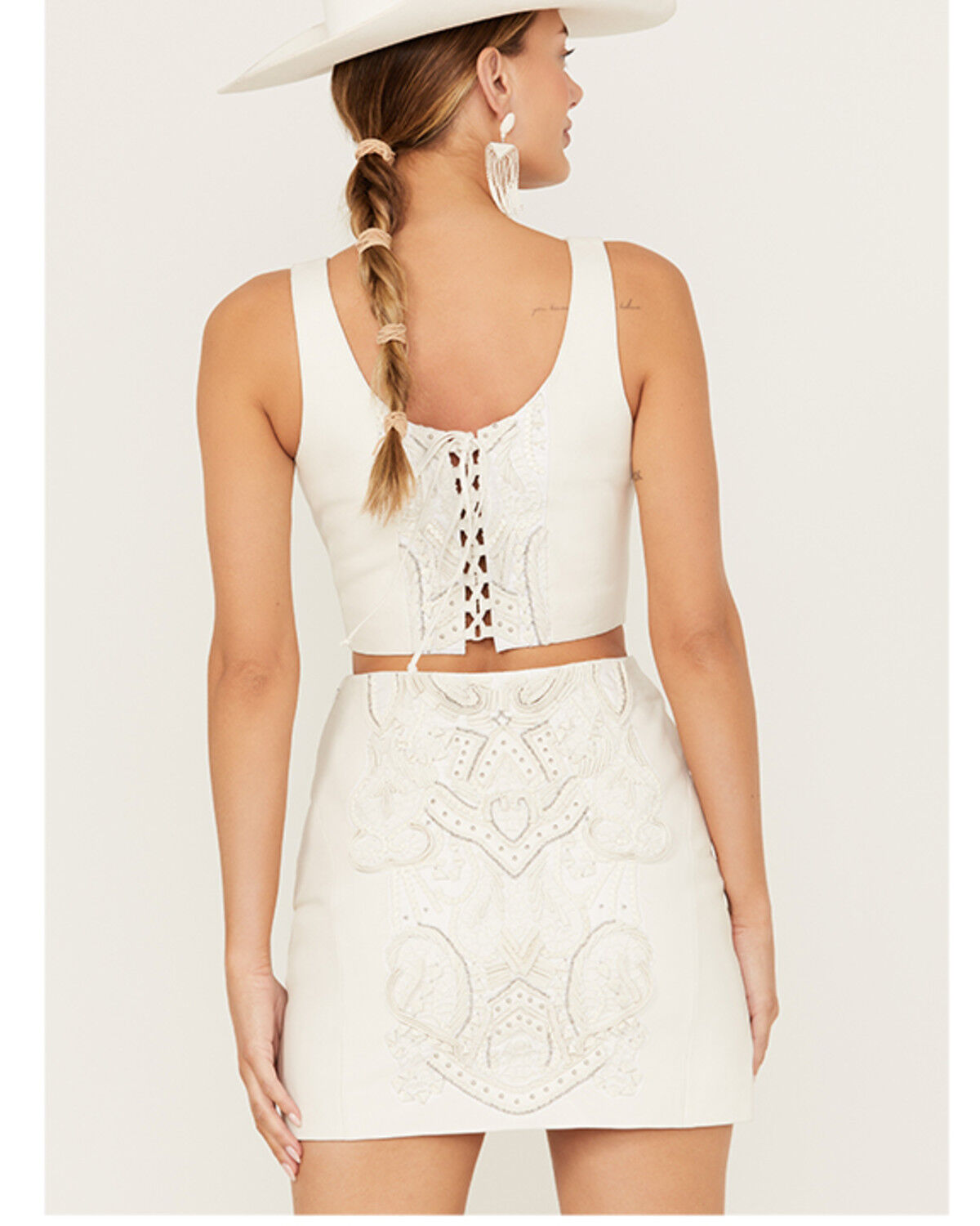 Image #4 - Wonderwest Women's Soutache Bustier, White, hi-res