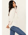 Image #2 - Rockmount Ranchwear Women's Vintage Floral Embroidered Long Sleeve Snap Western Shirt , Ivory, hi-res