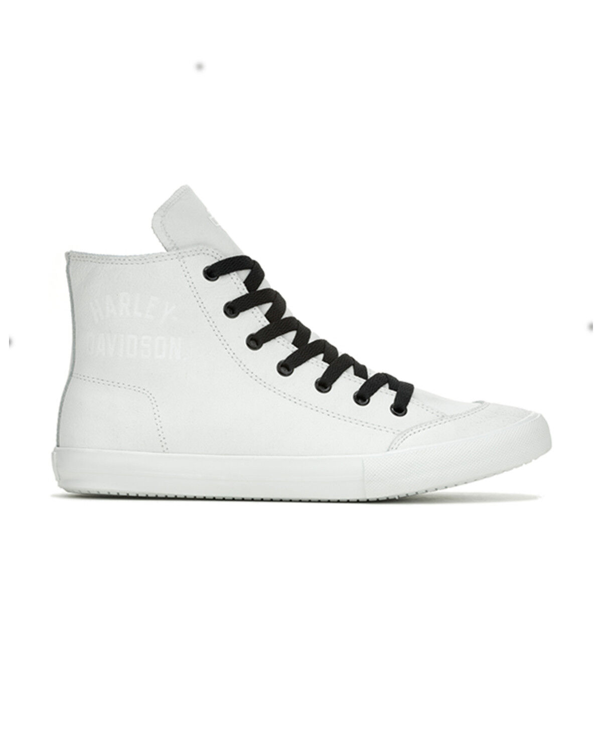 Image #2 - Harley Davidson Men's Nathan Motorcycle Sneakers, White, hi-res