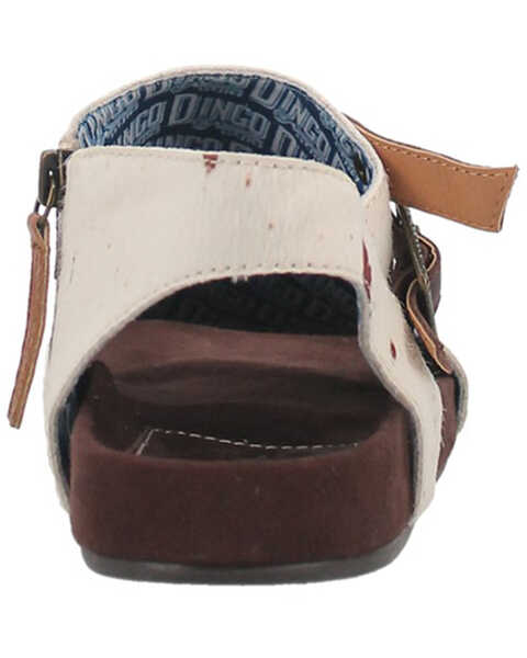 Image #5 - Dingo Women's Savannas Hair On Hide Buckle Side-Zip Leather Sandals, Brown, hi-res