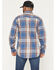 Image #4 - Carhartt Men's FR Force&reg; Loose Fit Twill Plaid Print Long Sleeve Button-Down Work Shirt, Dark Blue, hi-res