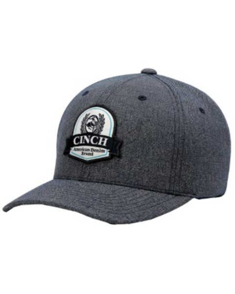 Cinch Men's Logo Patch Flex-Fit Solid-Back Ball Cap , Navy, hi-res