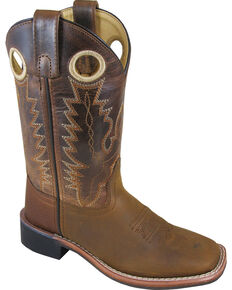 Smoky Mountain Youth Boys' Jesse Western Boots - Square Toe , Brown, hi-res