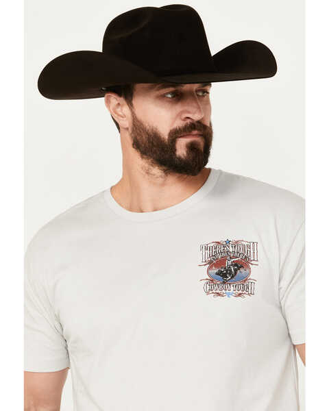 Image #2 - Cowboy Hardware Men's There's Tough Short Sleeve Graphic T-Shirt, Light Grey, hi-res