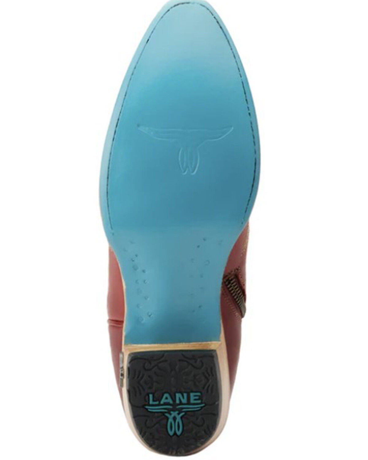 Image #7 - Lane Women's Lexington Over The Knee Corset Western Boots - Snip Toe, Ruby, hi-res
