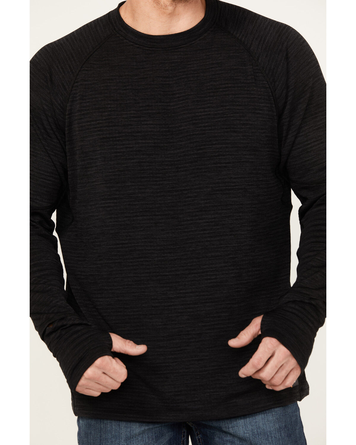Image #3 - Ariat Men's Rebar Gridwork Long Sleeve Shirt, Black, hi-res