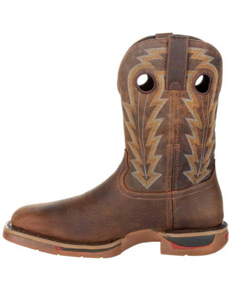 Image #3 - Rocky Men's Long Range Waterproof Western Boots - Square Toe, Distressed Brown, hi-res