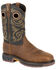 Georgia Boot Men's Carbo-Tec LT Waterproof Western Work Boots - Steel Toe, Black/brown, hi-res