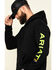 Image #4 - Ariat Men's Black/Lime Rebar Graphic Hooded Work Sweatshirt, Black, hi-res