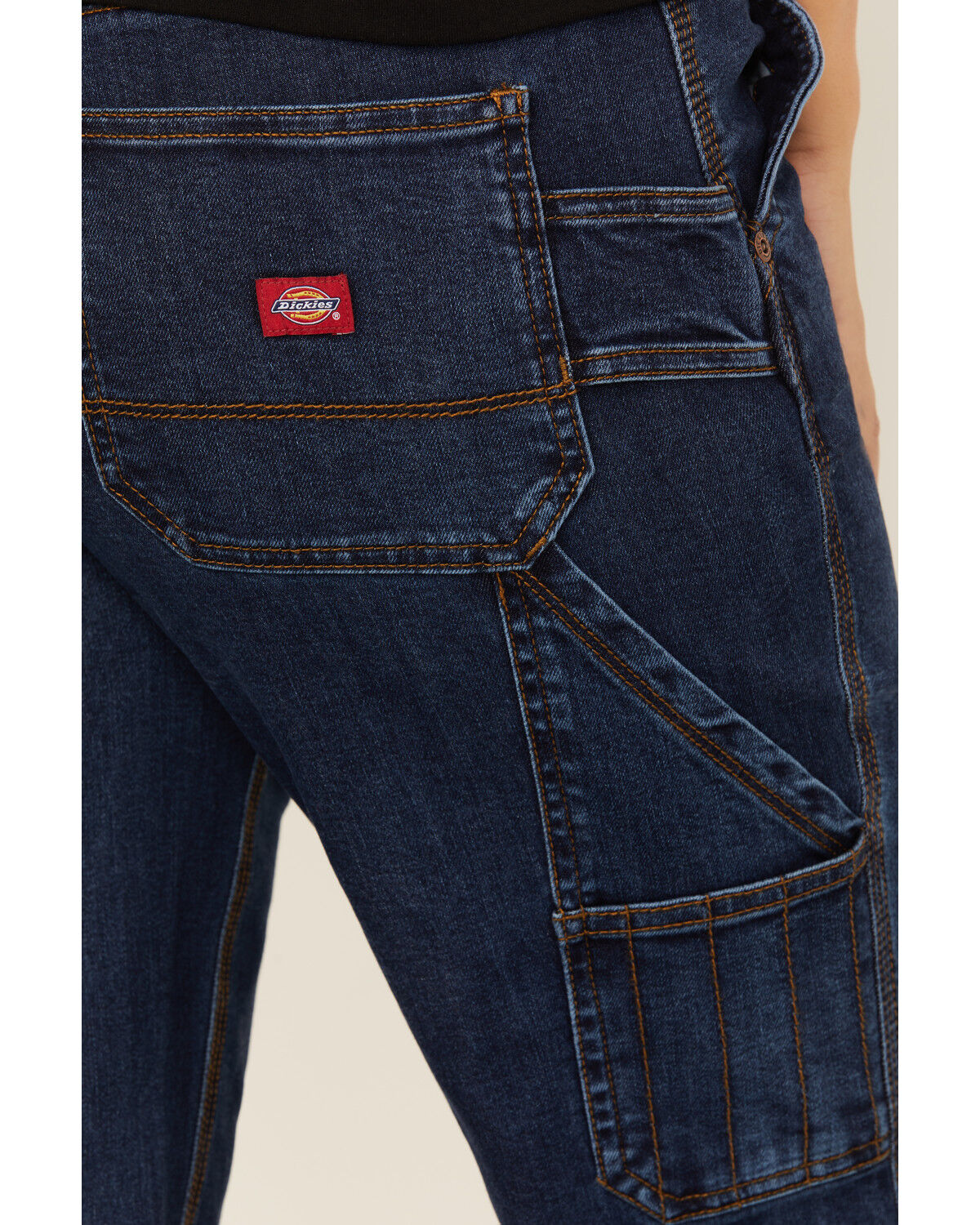 Image #4 - Dickies Women's Relaxed Fit Carpenter Straight Denim Jeans, Stone, hi-res