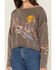 Image #3 - Cleo + Wolf Women's Mountain Long Sleeve Graphic Shirt, Dark Brown, hi-res