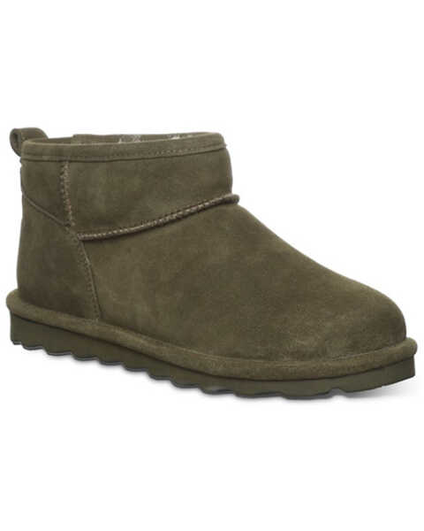Bearpaw Women's Shorty Boots - Round Toe , Green, hi-res