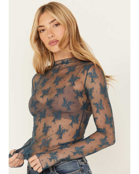 Image #2 - Free People Women's Lady Lux Layering Top , Blue, hi-res