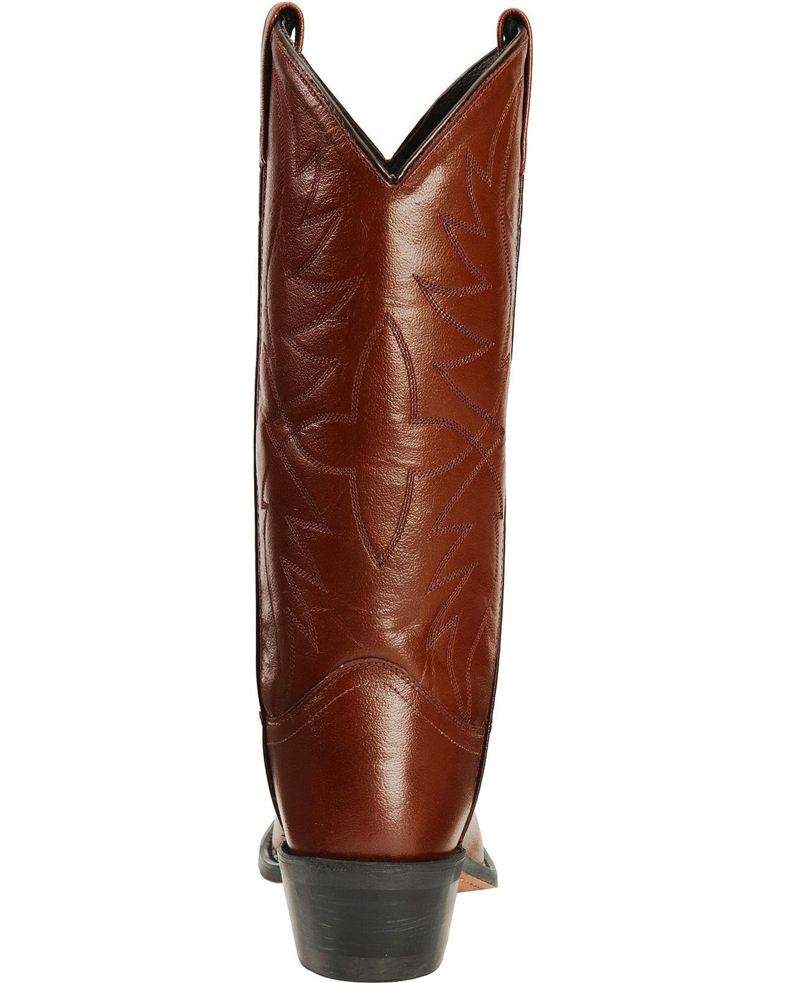 Old West Men s Smooth Leather Western Boots Round Toe Country Outfitter