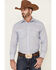 Image #1 - Roper Men's Classic Striped Long Sleeve Pearl Snap Western Shirt, , hi-res