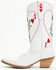 Image #3 - Dingo Women's Queen A Hearts Western Boots - Snip Toe, White, hi-res