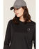 Image #2 - Carhartt Women's Force&reg; Sun Defender Logo Relaxed Fit Long Sleeve Graphic Tee, Black, hi-res