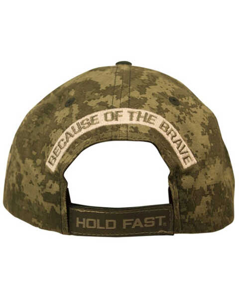 Hold Fast Men's Land Of The Free Camo Print Ball Cap , Camouflage, hi-res