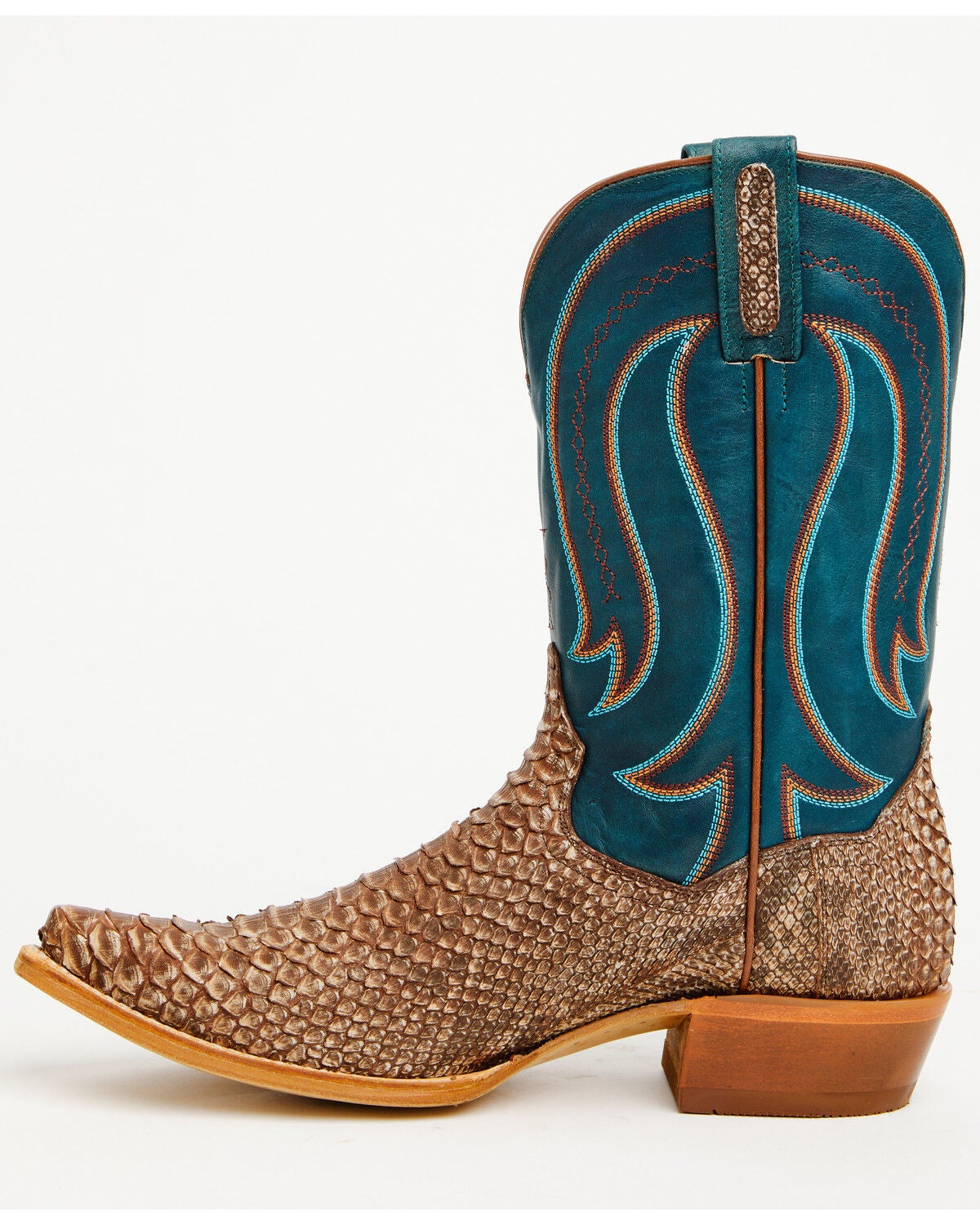 Image #3 - Dan Post Men's Exotic Python Belly Western Boots - Snip Toe, Brown, hi-res