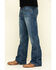 Image #3 - Cody James Men's Wolfstooth Medium Wash Relaxed Bootcut Stretch Denim Jeans , Blue, hi-res