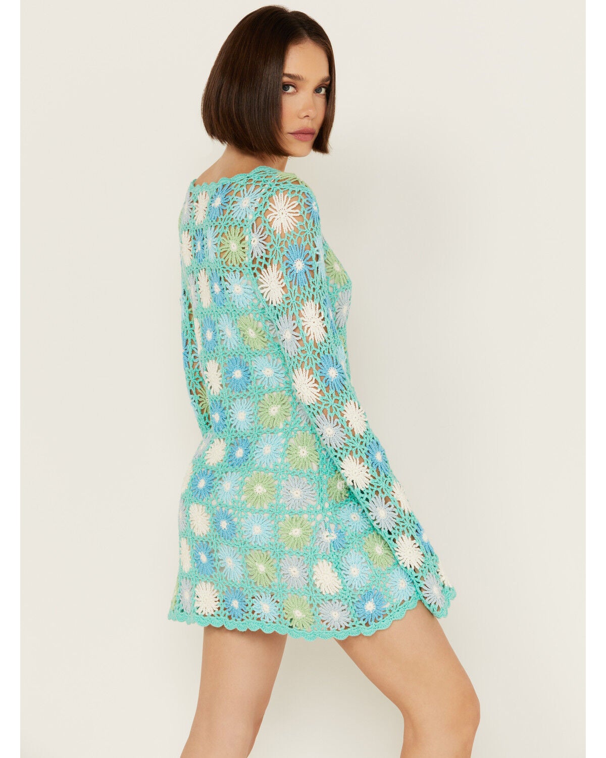 Show Me Your Mumu Women's Floral Print Long Sleeve Mini Coverup Dress -  Country Outfitter