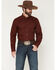Image #1 - Cinch Men's Modern Fit Paisley Print Long Sleeve Button-Down Western Shirt, Burgundy, hi-res