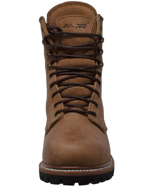 Image #4 - Ad Tec Men's 9" Waterproof Logger Work Boots - Soft Toe, Brown, hi-res