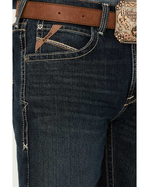 Image #2 - Ariat Men's M2 Bisman Gage Stretch Relaxed Stackable Bootcut Jeans , Blue, hi-res