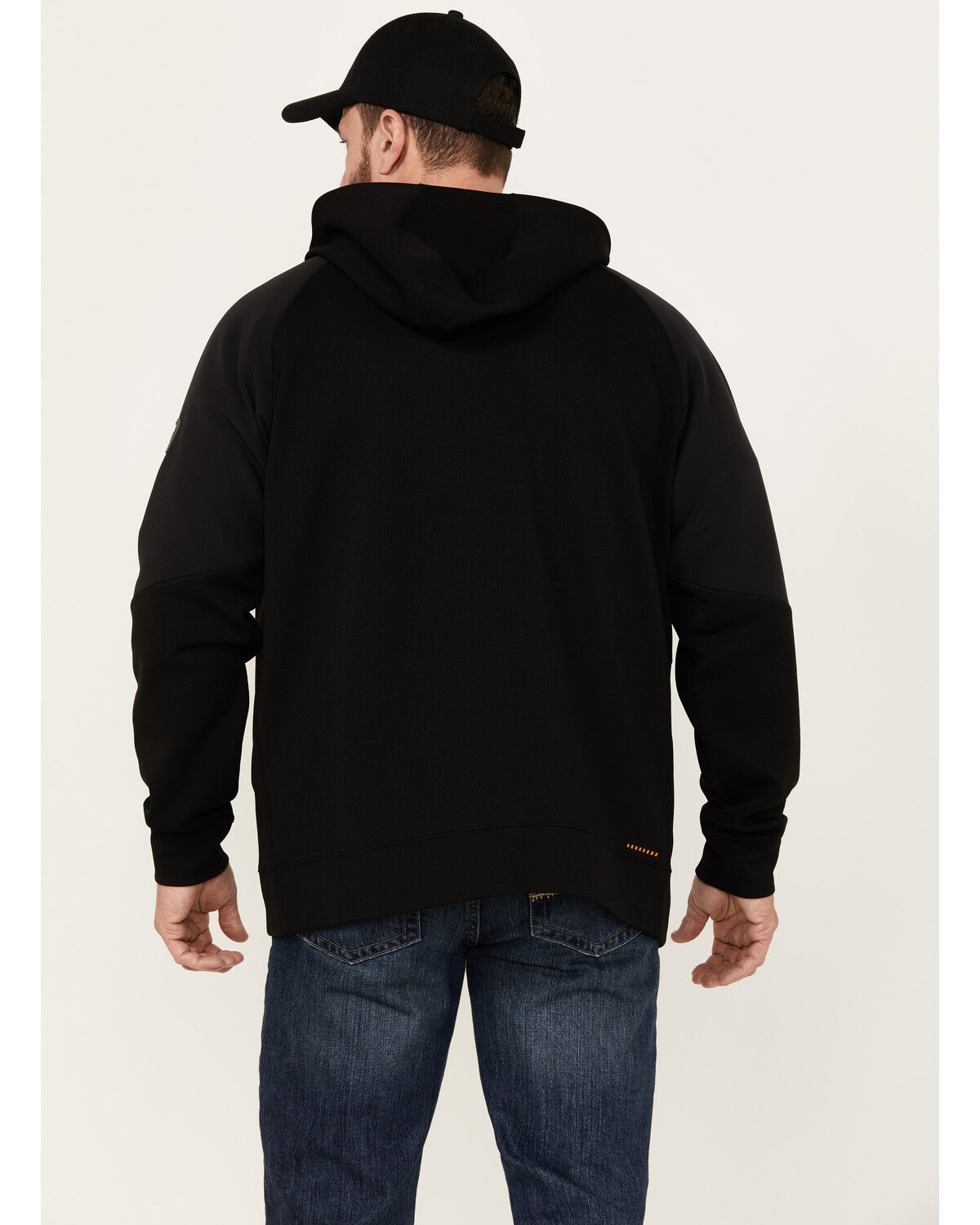 Image #4 - Ariat Men's Rebar WorkTek Reinforced Full Zip Hooded Jacket, Black, hi-res