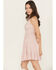 Image #2 - Angie Women's Eyelet Sleeveless Mini Dress, Pink, hi-res