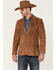 Image #1 - Cody James Men's Leather Blazer , Brown, hi-res