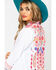 Johnny Was Women's Fredrique Draped Cardigan  , White, hi-res