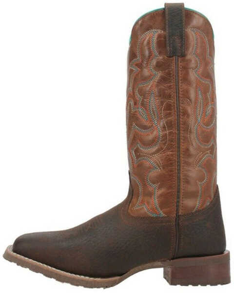 Image #3 - Laredo Men's Odie Western Boots - Broad Square Toe , Dark Brown, hi-res