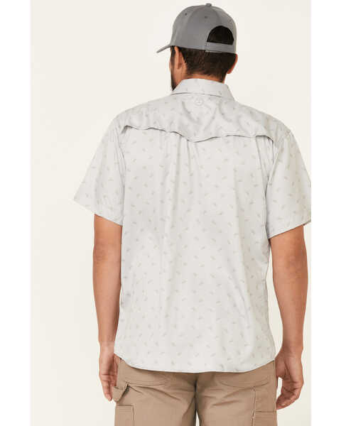 Image #4 - Hooey Men's Print Habitat Sol Short Sleeve Pearl Snap Western Shirt , Grey, hi-res