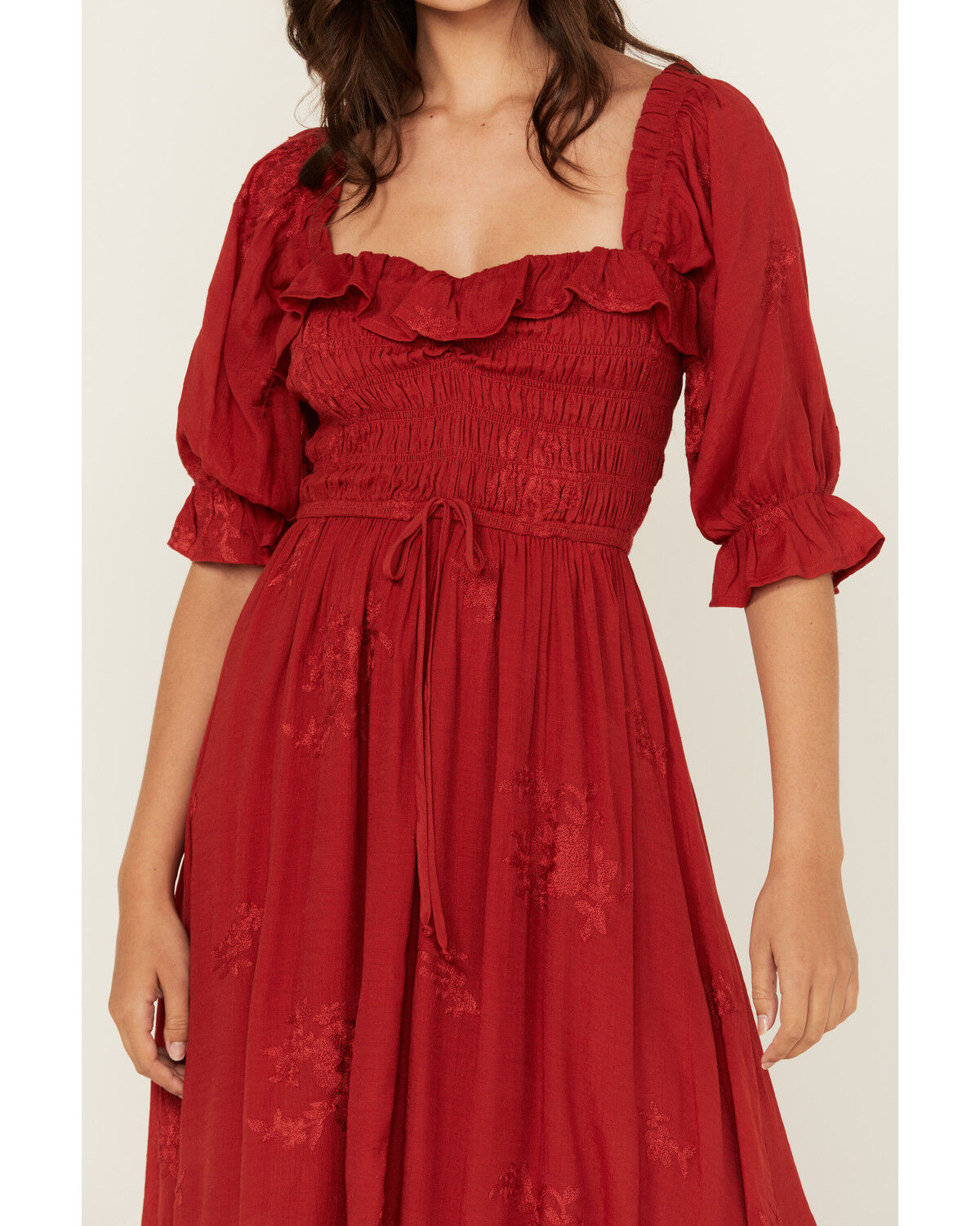 Image #3 - Wild Moss Women's Embroidered Half Sleeve Maxi Dress, , hi-res