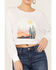 Image #3 - White Crow Women's Desert Cactus Scene Long Sleeve Graphic Tee, White, hi-res