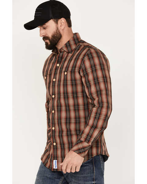 Image #2 - Resistol Men's Hayden Plaid Print Long Sleeve Button Down Western Shirt, Multi, hi-res