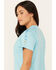 Image #2 - Ariat Women's Rebar Heat Fighter Short Sleeve Work Shirt , Turquoise, hi-res