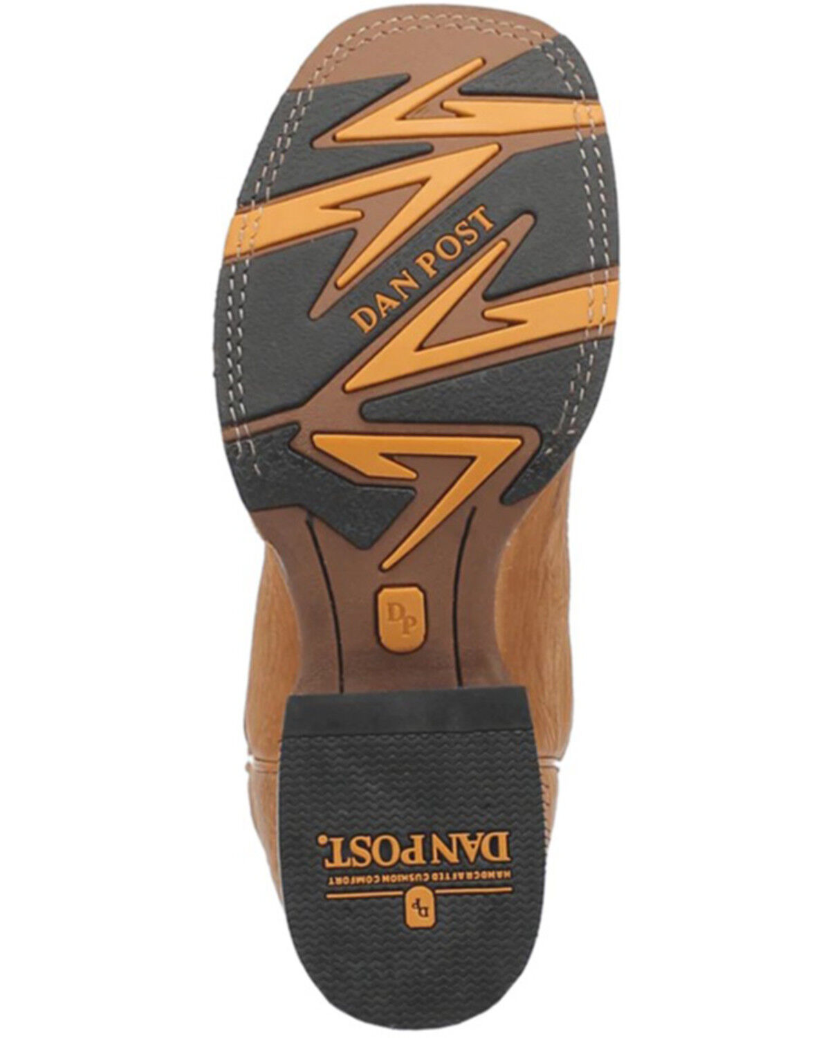 Image #7 - Dan Post Men's Dugan Western Boots - Broad Square Toe, Honey, hi-res