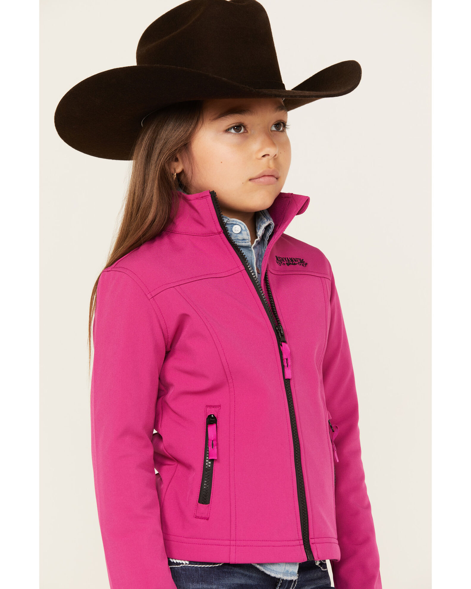 Image #2 - Shyanne Girls' Contrast Zip Softshell Jacket, , hi-res