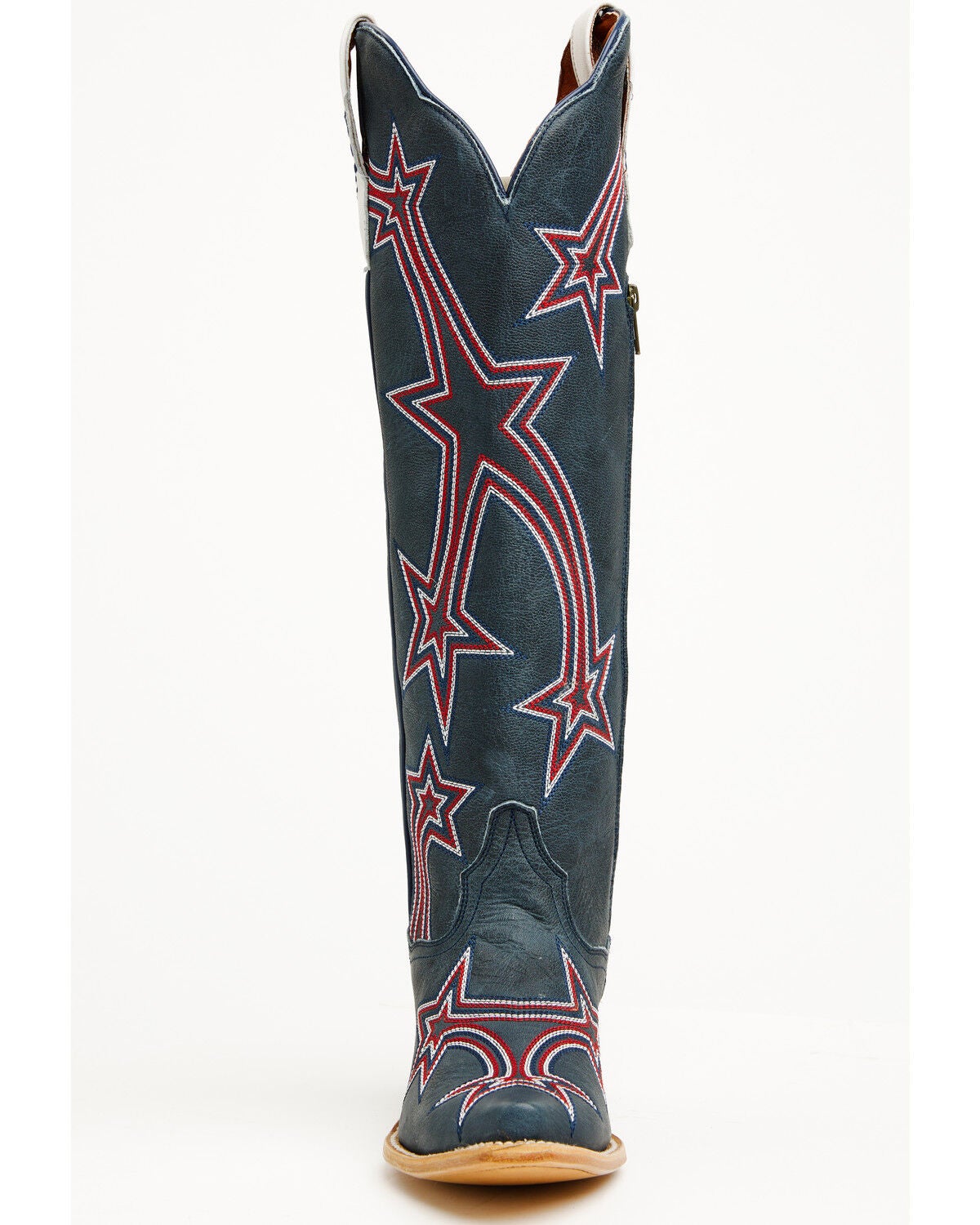 Image #4 - Dan Post Women's America 250 Tall Western Boots - Snip Toe, Blue, hi-res