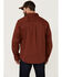 Image #5 - Brothers and Sons Men's Weathered Twill Solid Long Sleeve Button-Down Western Shirt, Red, hi-res