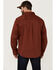 Image #5 - Brothers and Sons Men's Weathered Twill Solid Long Sleeve Button-Down Western Shirt  , Red, hi-res