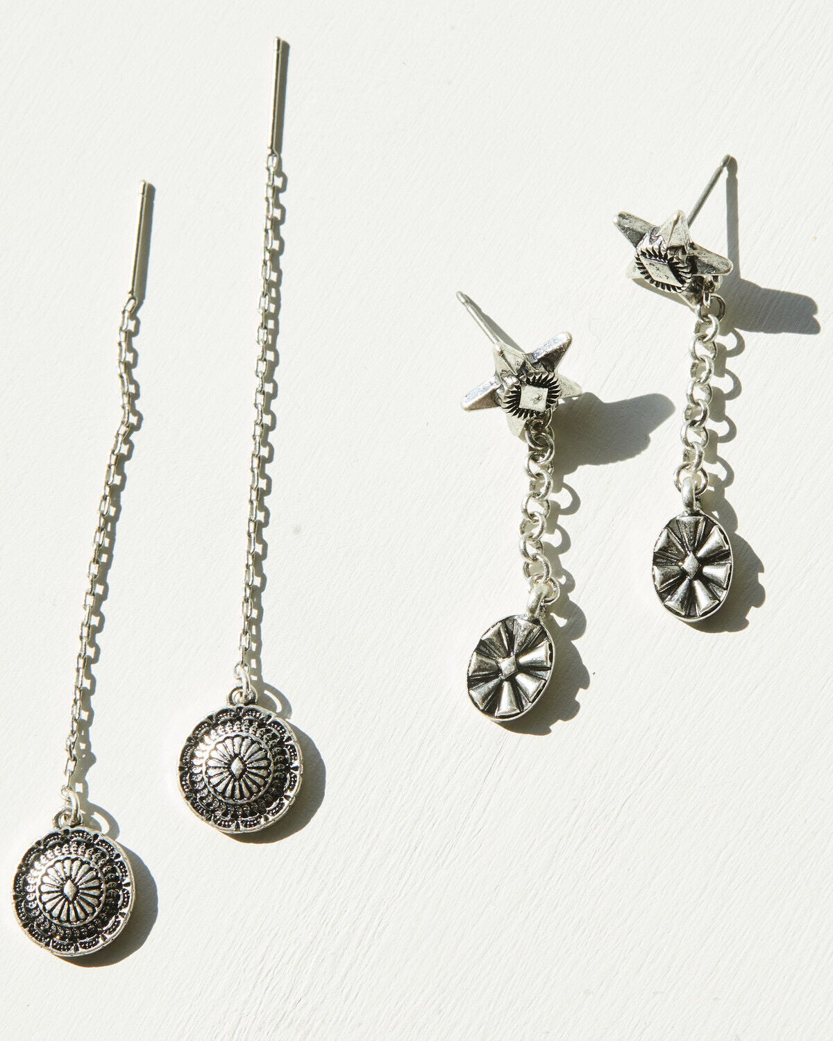 Image #2 - Idyllwind Women's Claude Antique Earring Set - 5 Piece, Silver, hi-res