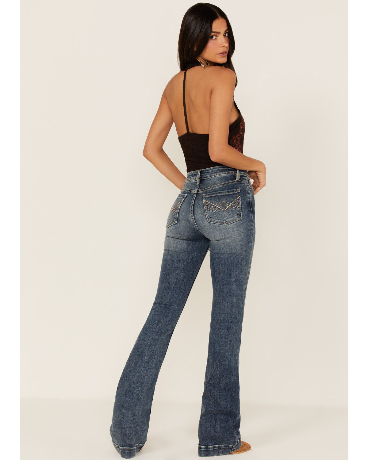 Image #3 - Idyllwind Women's Belmont Medium Wash High Risin' Seamed Front Sanding Bootcut Jeans, , hi-res