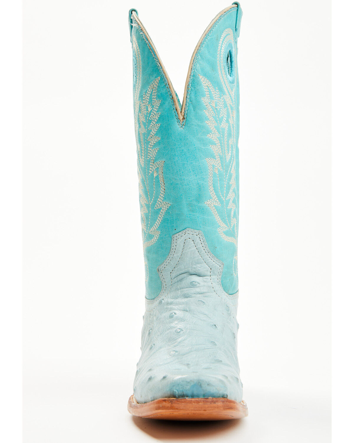 Image #4 - Corral Women's Exotic Ostrich Western Boots - Square Toe, Blue, hi-res