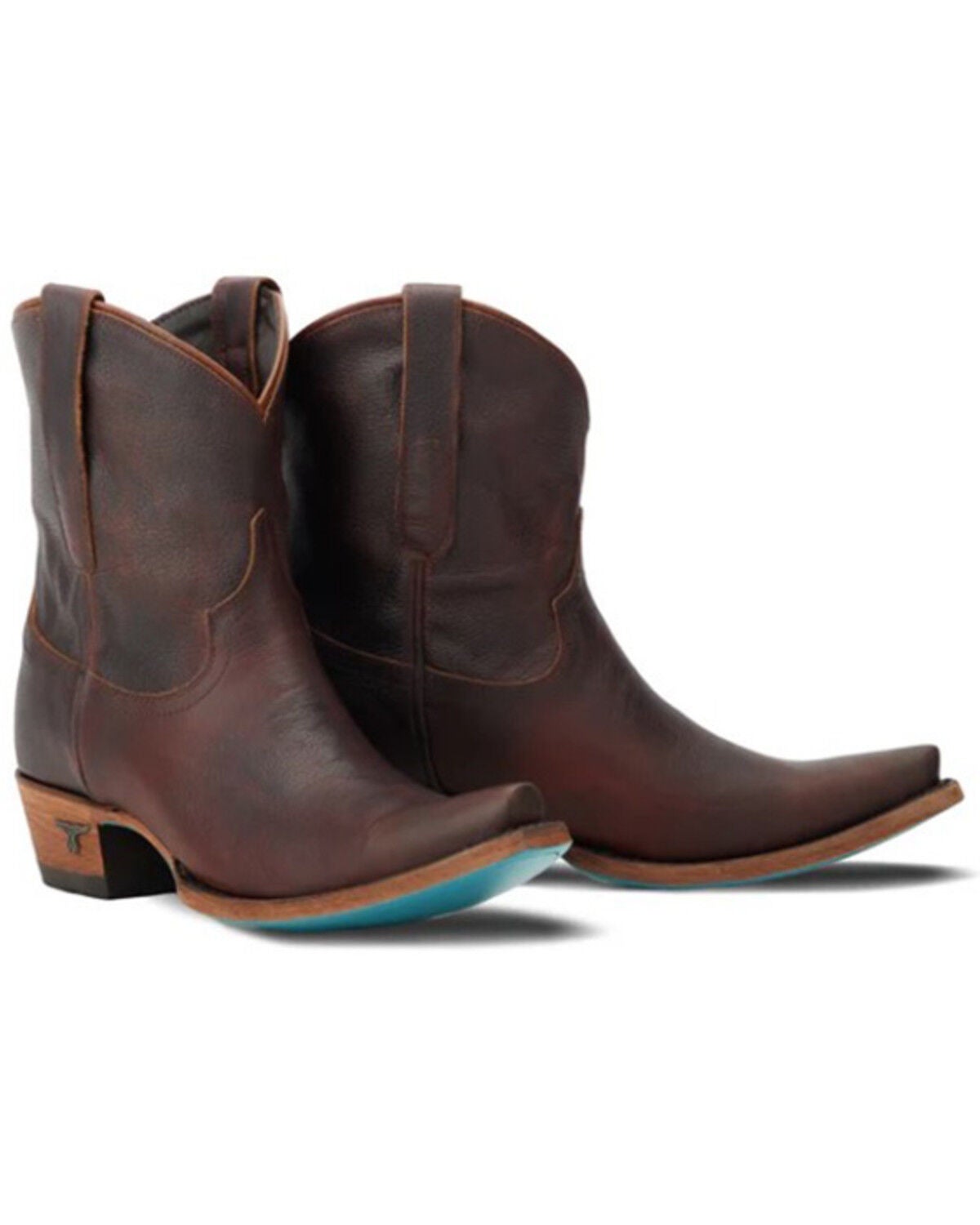 Lane Women's Emma Jane Western Booties - Snip Toe, Cognac, hi-res