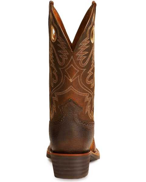 Image #9 - Ariat Men's Heritage Roughstock Western Performance Boots - Square Toe, Brown Oiled Rowdy, hi-res
